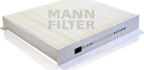 Mann-Filter CU 20 001/1 - Filtro, Aria abitacolo www.autoricambit.com