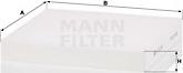 Mann-Filter CU 23 024 - Filtro, Aria abitacolo www.autoricambit.com