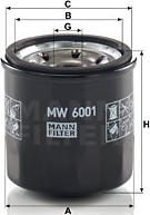 Mann-Filter MW 6001 - Filtro olio www.autoricambit.com