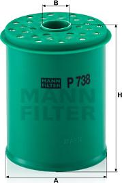 Mann-Filter P 738 x - Filtro carburante www.autoricambit.com