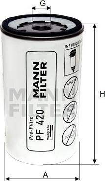 Mann-Filter PF 420 - Filtro carburante www.autoricambit.com