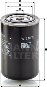 Mann-Filter W 940/49 - Filtro olio www.autoricambit.com