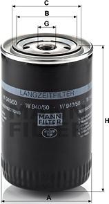 Mann-Filter W 940/50 - Filtro olio www.autoricambit.com