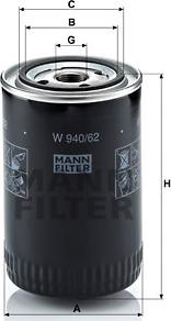 Mann-Filter W 940/62 - Filtro olio www.autoricambit.com