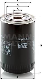 Mann-Filter W 940/34 - Filtro olio www.autoricambit.com