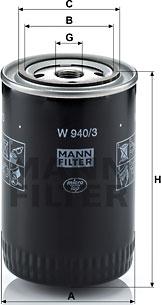 Mann-Filter W 940/3 - Filtro olio www.autoricambit.com