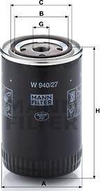 Mann-Filter W 940/27 - Filtro olio www.autoricambit.com