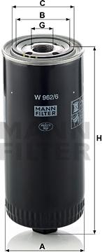 Mann-Filter W 962/6 - Filtro olio www.autoricambit.com