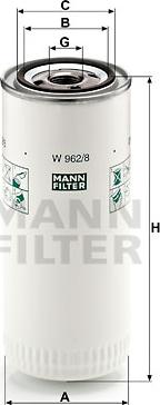 Mann-Filter W 962/8 - Filtro olio www.autoricambit.com