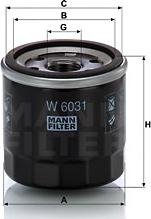 Mann-Filter W 6031 - Filtro olio www.autoricambit.com