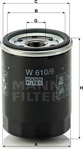 Mann-Filter W 610/9 - Filtro olio www.autoricambit.com