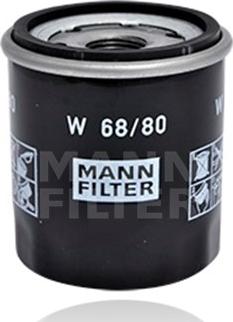 Mann-Filter W 68/80 - Filtro olio www.autoricambit.com