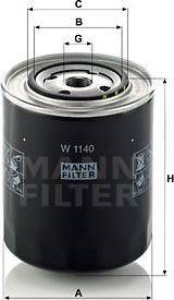 Mann-Filter W 1140 - Filtro olio www.autoricambit.com