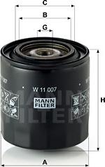 Mann-Filter W 11 007 - Filtro olio www.autoricambit.com