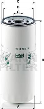 Mann-Filter W 11 102/35 - Filtro olio www.autoricambit.com