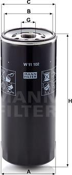 Mann-Filter W 11 102 - Filtro olio www.autoricambit.com