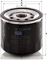 Mann-Filter W 1126/10 - Filtro olio www.autoricambit.com