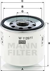 Mann-Filter W 1126/11 - Filtro olio www.autoricambit.com