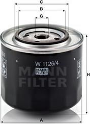 Mann-Filter W 1126 - Filtro olio www.autoricambit.com