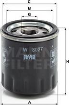 Mann-Filter W 8027 - Filtro olio www.autoricambit.com