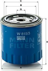 Mann-Filter W 815/3 - Filtro olio www.autoricambit.com