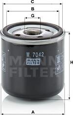 Mann-Filter W 7042 - Filtro olio www.autoricambit.com