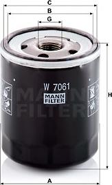 Mann-Filter W 7061 - Filtro olio www.autoricambit.com