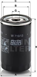 Mann-Filter W 719/13 (10) - Filtro olio www.autoricambit.com