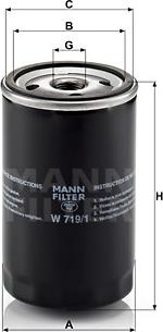 Mann-Filter W 719/1 - Filtro olio www.autoricambit.com