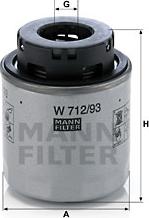 Mann-Filter W 712/93 - Filtro olio www.autoricambit.com