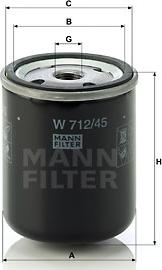 Mann-Filter W 712/45 - Filtro idraulico, Cambio automatico www.autoricambit.com