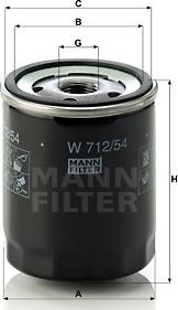 Mann-Filter W 712/54 - Filtro olio www.autoricambit.com