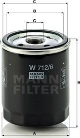 Mann-Filter W 712/6 - Filtro olio www.autoricambit.com