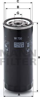 Mann-Filter W 730 - Filtro olio www.autoricambit.com