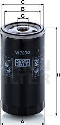 Mann-Filter W 723/3 - Filtro olio www.autoricambit.com