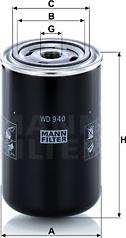 Mann-Filter WD 940 - Filtro olio www.autoricambit.com