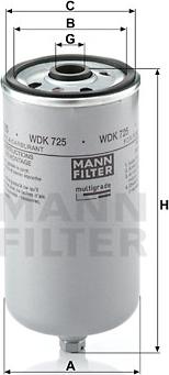 Mann-Filter WDK 725 - Filtro carburante www.autoricambit.com