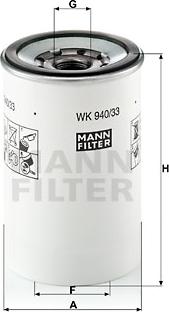 Mann-Filter WK 940/33 x - Filtro carburante www.autoricambit.com