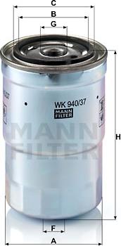 Mann-Filter WK 940/37 x - Filtro carburante www.autoricambit.com