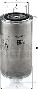 Mann-Filter WK 950/19 - Filtro carburante www.autoricambit.com