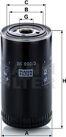 Mann-Filter WK 950/3 - Filtro carburante www.autoricambit.com