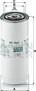 Mann-Filter WK 962/4 - Filtro carburante www.autoricambit.com