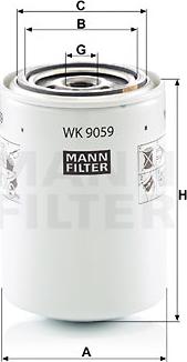 Mann-Filter WK 9059 - Filtro carburante www.autoricambit.com