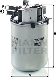 Mann-Filter WK 9039 - Filtro carburante www.autoricambit.com