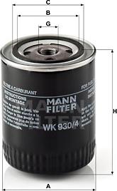 Mann-Filter WK 930/4 - Filtro carburante www.autoricambit.com