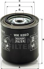 Mann-Filter WK 920/3 - Filtro carburante www.autoricambit.com