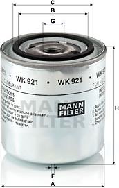 Mann-Filter WK 921 - Filtro carburante www.autoricambit.com