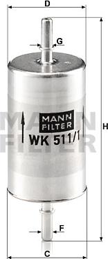 Mann-Filter WK 511/1 - Filtro carburante www.autoricambit.com