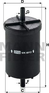 Mann-Filter WK 6012 - Filtro carburante www.autoricambit.com