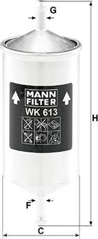 Mann-Filter WK 613 - Filtro carburante www.autoricambit.com